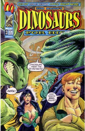 Dinosaurs For Hire (Malibu) 3 published by Malibu with cover art by Dale Keown