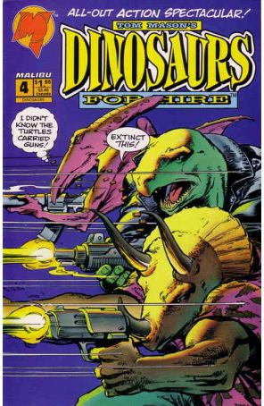 Dinosaurs For Hire (Malibu) 4 published by Malibu with cover art by Jerry Bingham