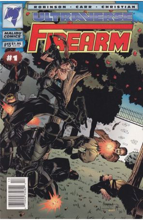Firearm 13 (Newsstand) published by Malibu with cover art by Ben Herrera