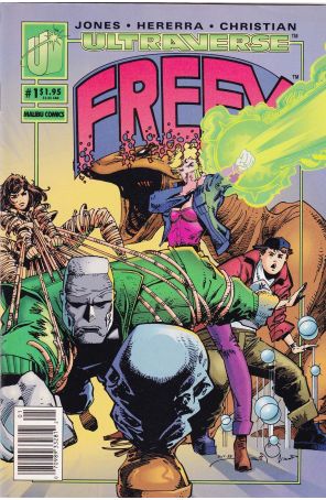 Freex 1 (Newsstand) published by Malibu with cover art by Walt Simonson