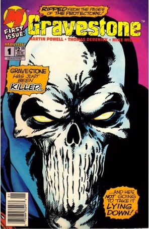 Gravestone 1 (Newsstand) published by Malibu with cover art by Thomas Derenick