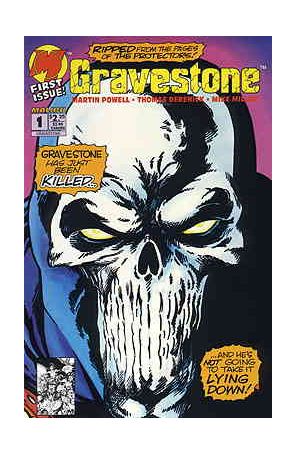 Gravestone 1 published by Malibu with cover art by Thomas Derenick