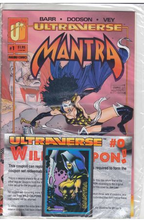 Mantra 1 (with card) published by Malibu with cover art by Hoang Nguyen