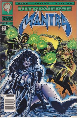 Mantra 11 (Newsstand) published by Malibu with cover art by Robb Phipps