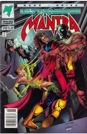 Mantra 15 (Newsstand) published by Malibu with cover art by Kevin Conroy