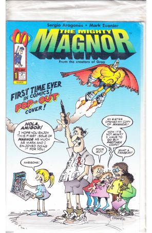 The Mighty Magnor 1 (in bag) published by Malibu with cover art by Sergio Aragonés