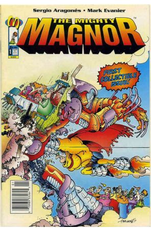 The Mighty Magnor 1 (Newsstand) published by Malibu with cover art by Sergio Aragonés