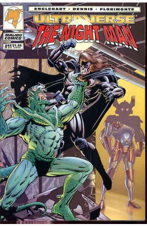 The Night Man 11 published by Malibu with cover art by Rick Hoberg