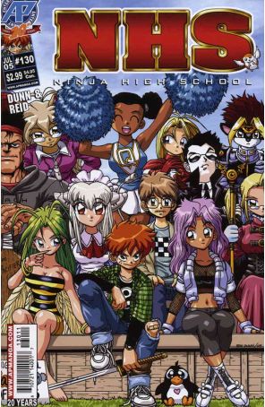 Ninja High School 130 published by Antarctic with cover art by Ben Dunn