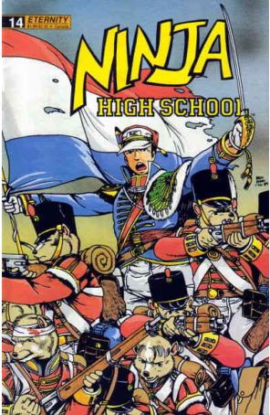 Ninja High School 14 published by Eternity with cover art by Scott Bieser