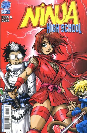 Ninja High School 176 published by Antarctic with cover art by Ben Dunn