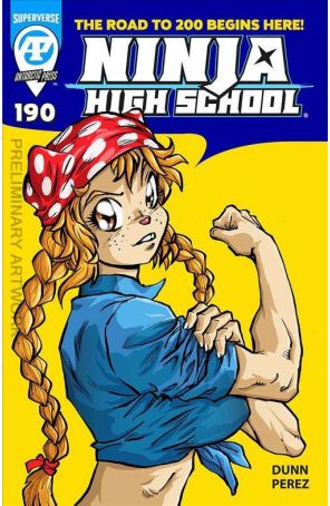 Ninja High School 190 published by Antarctic with cover art by Ben Dunn