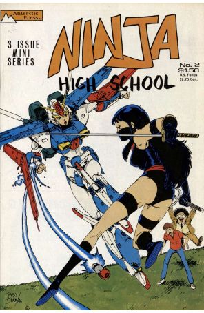 Ninja High School 2 published by Antarctic with cover art by Ben Dunn