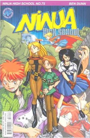 Ninja High School 75 published by Antarctic with cover art by Ben Dunn