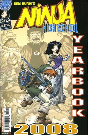 Ninja High School Yearbook 20 published by Antarctic with cover art by Ben Dunn