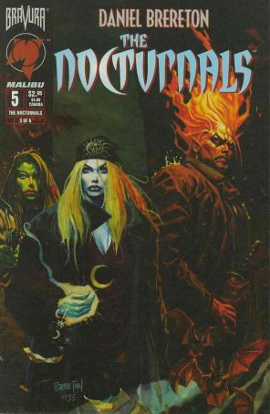The Nocturnals 5 published by Malibu with cover art by Daniel Brereton