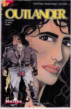 Outlander 3 published by Malibu with cover art by Brooks Hagan