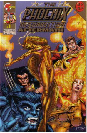 Phoenix Resurrection: Aftermath 1 Gold Variant published by Malibu with cover art by John Statema