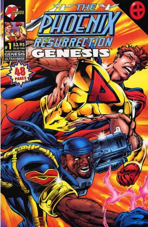 Phoenix Resurrection: Genesis 1 published by Malibu with cover art by Bryan Hitch