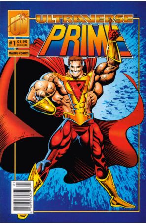 Prime (Vol. 1) 1 (Newsstand) published by Malibu with cover art by Norm Breyfogle