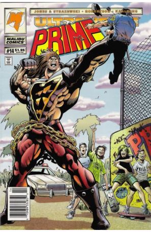 Prime (Vol. 1) 14 (Newsstand) published by Malibu with cover art by Darick Robertson