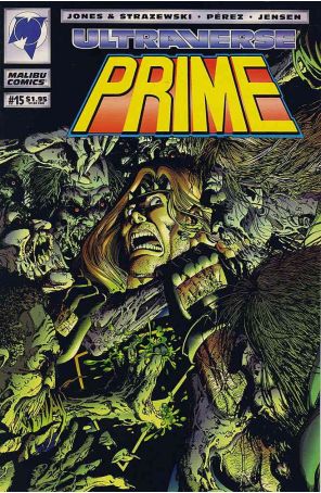 Prime (Vol. 1) 15 published by Malibu with cover art by George Pérez