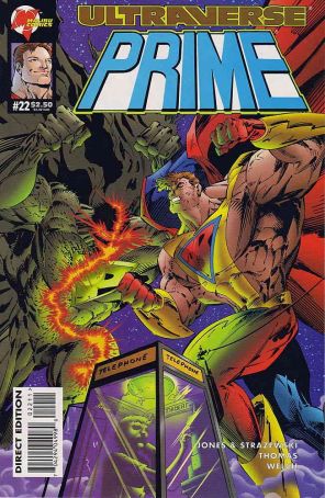 Prime (Vol. 1) 22 published by Malibu with cover art by Mark Pacella