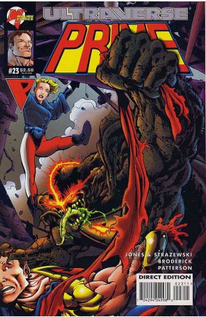 Prime (Vol. 1) 23 published by Malibu with cover art by Bryan Hitch
