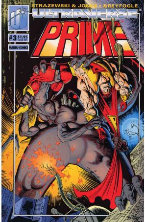 Prime (Vol. 1) 3 published by Malibu with cover art by Norm Breyfogle