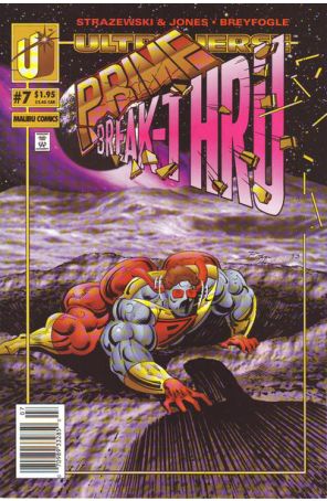 Prime (Vol. 1) 7 (Newsstand) published by Malibu with cover art by Norm Breyfogle