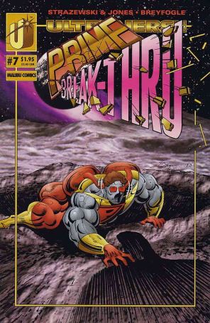 Prime (Vol. 1) 7 published by Malibu with cover art by Norm Breyfogle