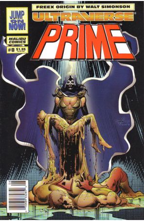 Prime (Vol. 1) 8 (Newsstand) published by Malibu with cover art by Norm Breyfogle