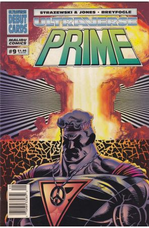 Prime (Vol. 1) 9 (Newsstand) published by Malibu with cover art by Norm Breyfogle