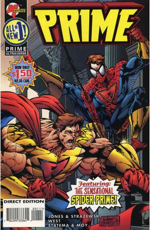 Prime (Vol. 2) 1 published by Malibu with cover art by Kevin West
