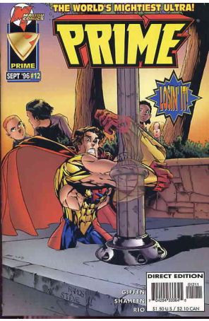 Prime (Vol. 2) 12 published by Malibu with cover art by Humberto Ramos