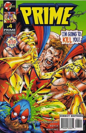 Prime (Vol. 2) 4 published by Malibu with cover art by Kevin West