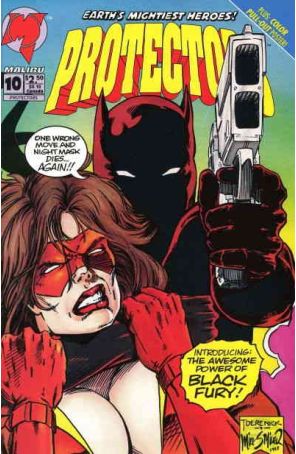 Protectors (Malibu) 10 (with poster) published by Malibu with cover art by Tom Derenick and Mike S. Miller