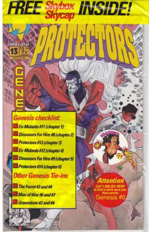Protectors (Malibu) 13B (with card) published by Malibu with cover art by Chris Wozniak