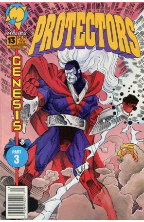 Protectors (Malibu) 13 (Newsstand) published by Malibu with cover art by Chris Wozniak