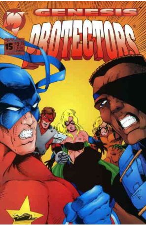Protectors (Malibu) 15 published by Malibu with cover art by Willie Peppers