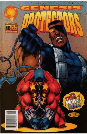 Protectors (Malibu) 16 (Newsstand) published by Malibu with cover art by Mike S. Miller