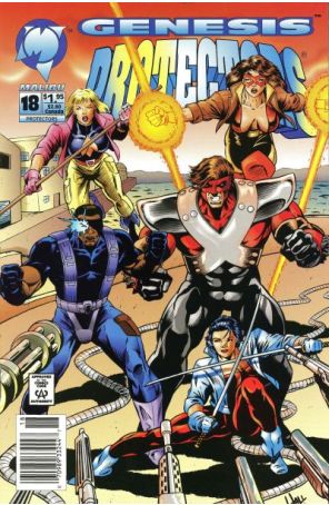 Protectors (Malibu) 18 (Newsstand) published by Malibu with cover art by Jim Hall