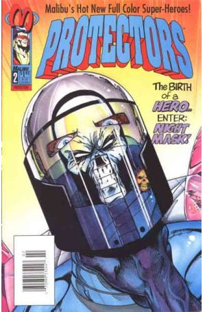 Protectors (Malibu) 2 (Newsstand) published by Malibu with cover art by S. Clarke Hawbaker
