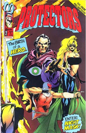 Protectors (Malibu) 2 (with poster) published by Malibu with cover art by S. Clarke Hawbaker