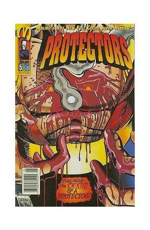 Protectors (Malibu) 5 (Newsstand) published by Malibu with cover art by S. Clarke Hawbaker