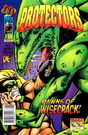 Protectors (Malibu) 8 (Newsstand) published by Malibu with cover art by Thomas Derenick