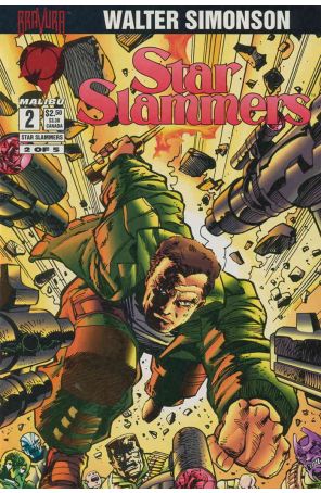 Star Slammers (Malibu) 2 published by Malibu with cover art by Walt Simonson and Richard Ory