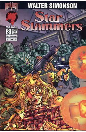 Star Slammers (Malibu) 3 published by Malibu with cover art by Walt Simonson and Dan Santiago