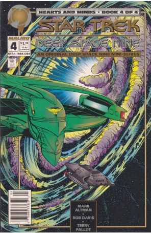 Star Trek: Deep Space Nine Hearts and Minds 4 (Newsstand) published by Malibu with cover art by Rob Davis