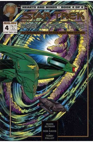 Star Trek: Deep Space Nine Hearts and Minds 4 published by Malibu with cover art by Rob Davis